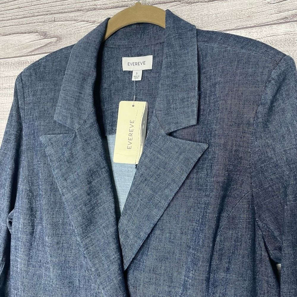 NWT Evereve Alexa Blazer Cotton Blend Women’s size S - Picture 4 of 10